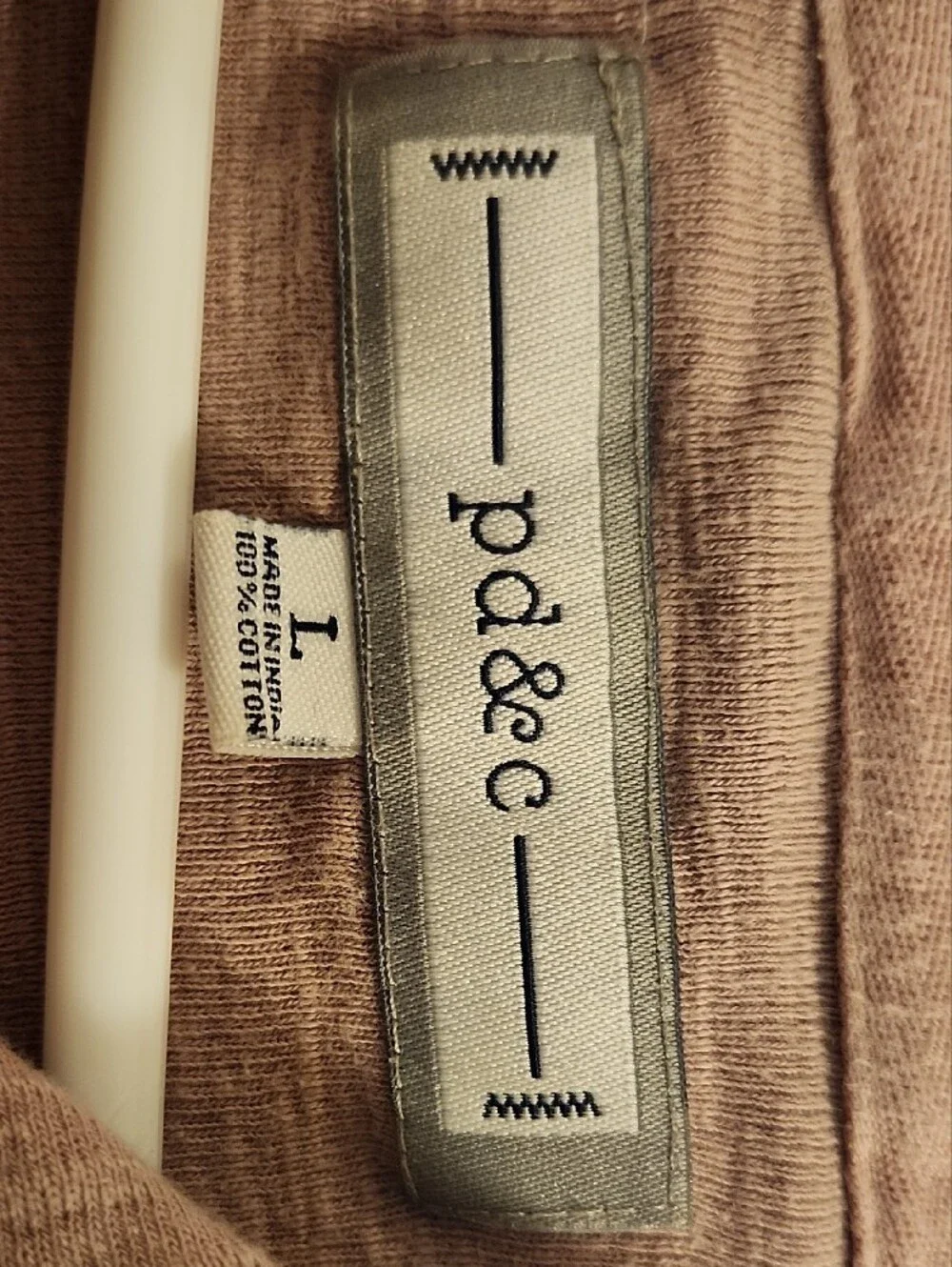 PD&C Mauve-Taupe Hooded Pullover Sweatshirt